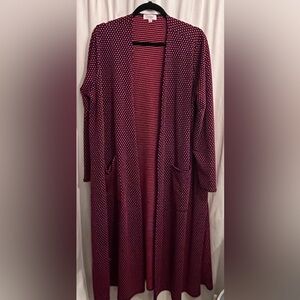 Pink & Black LuLaRoe Sarah Long Cardigan Sweater